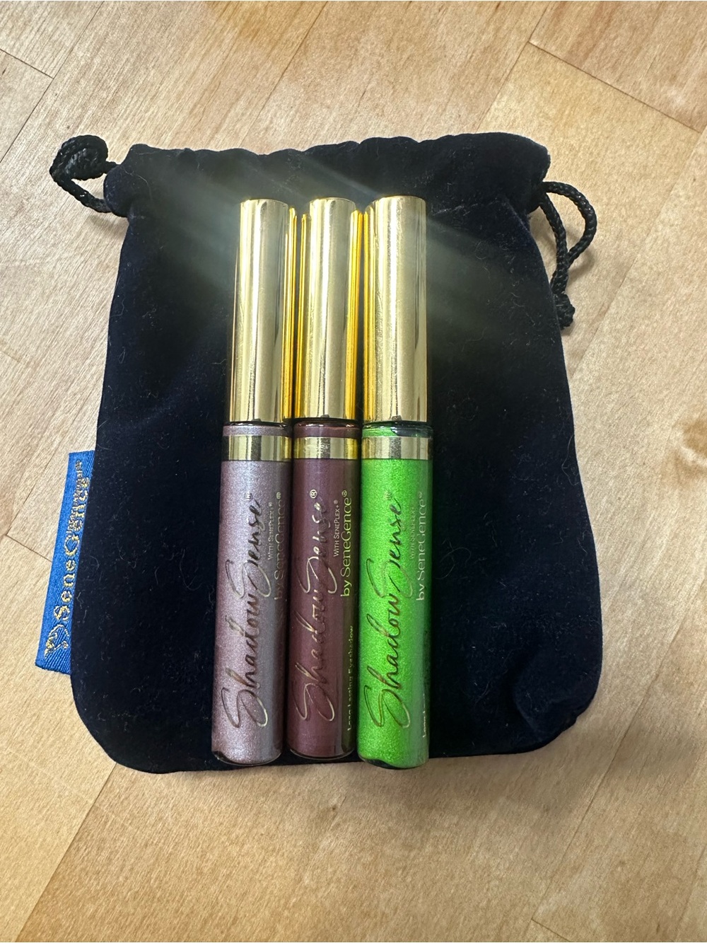 SeneGence ShadowSense Liquid Eyeshadow Trio — Plum, Brown, Green